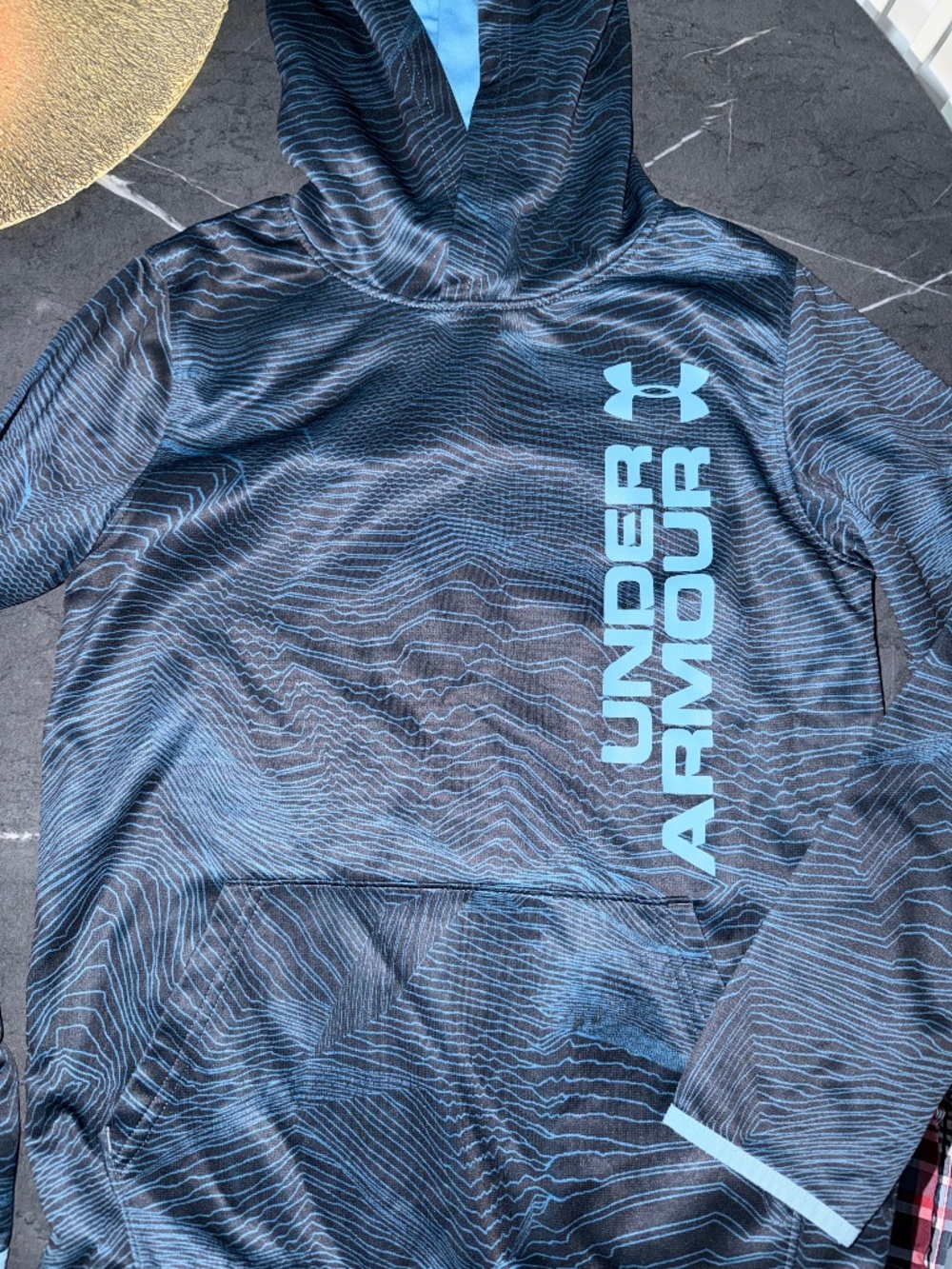 Under Armour ColdGear Plaid Shirt Youth Large Loose Fit